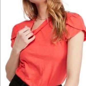 Free People We The Free Latte Tee Medium Red